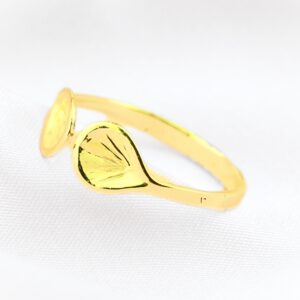Silvy's Ginkgo - Leaf of Health Open-End Ring
